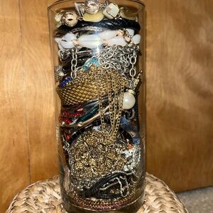 Mystery Jewelry Jar! Variety of Gold, Silver, and colored new & vintage pieces!